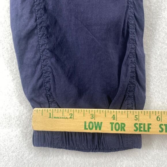 EILEEN FISHER Pants 2XS Stretch Linen Ankle Pull On Knit Waistband Tapered Blue - Picture 15 of 16